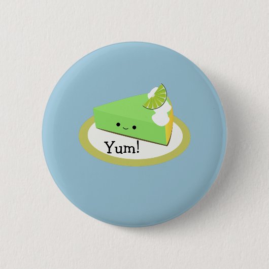 Cute Key Limoen Pie Ronde Button 5,7 Cm (Voorkant)