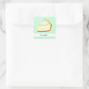 Cute Key Limoen Pie Vierkante Sticker