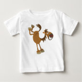 Cute Kicking Cartoon Horse Baby T-Shirt (Voorkant)