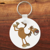 Cute Kicking Cartoon Horse Sleutelhanger (Voorkant)