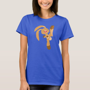 Cute Kickspring Cartoon Rabbit Women T-Shirt