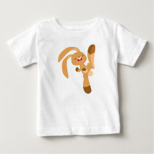 Cute Kickspringing Cartoon Rabbit Baby T-Shirt