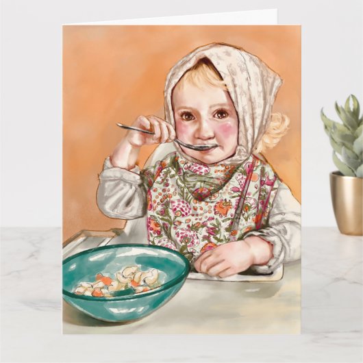 Cute kid card kaart (Kleine Plant)