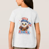 Cute Kids 4 juli shirt Little Firecracker USA (Achterkant)