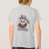 Cute Kids 4 juli shirt Little Firecracker USA (Achterkant)