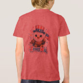 Cute Kids 4 juli shirt Little Firecracker USA (Achterkant)