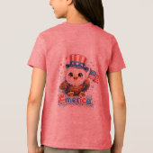 Cute Kids 4 juli shirt Little Firecracker USA (Achterkant)
