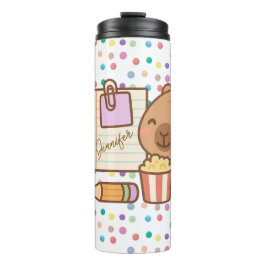 Cute Kids Capybara Popcorn Snack Time Thermosbeker