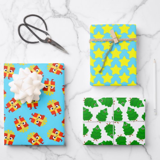 Cute Kids’ Christmas Wrapping Paper (Voorkant)