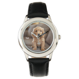 Cute Kid's Cocker Spaniel Personalized Horloge