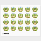 Cute Kids Dinosaur Hatchling Ronde Sticker