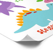 Cute Kids Dinosaurus Kinderkamer Poster (Hoek)