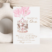 Cute Kid's Draaimolen Eenhoorn Meisjesachtig 1e Ve Kaart