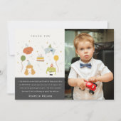 Cute Kids Feest Puppy Honden Foto Verjaardag Elke  Bedankkaart (Voorkant)