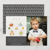 Cute Kids Feest Puppy Honden Foto Verjaardag Elke  Bedankkaart (Voorkant / Achterkant)