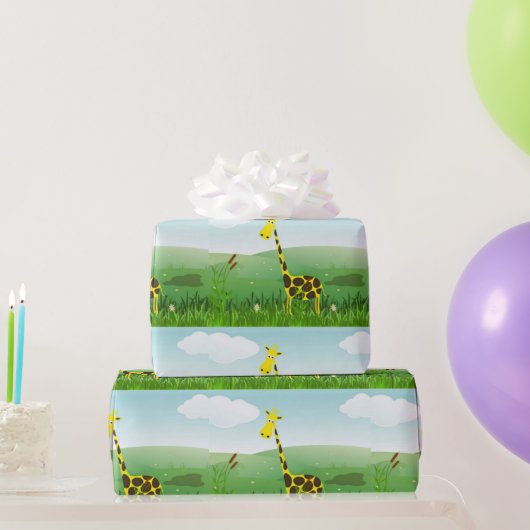 Cute Kids Giraffe Inpakpapier (Feestgeschenken)