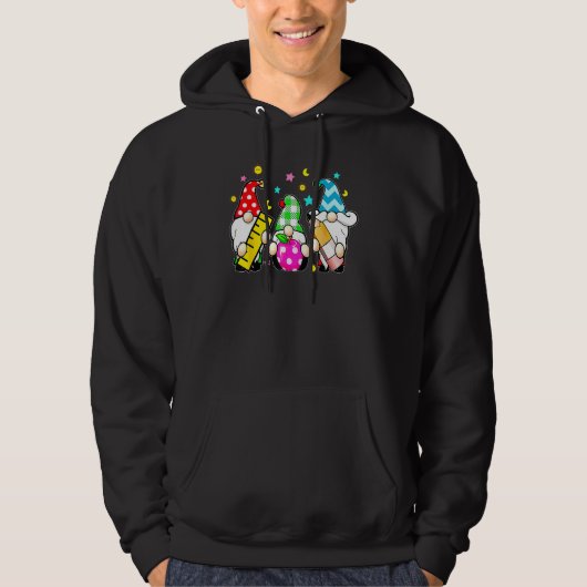 Cute Kids Gnomes Back To School  Teacher And Stude Hoodie (Voorkant)