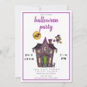 Cute Kids Halloween-feestkostuumfeest / Spokenhuis Kaart (Voorkant)