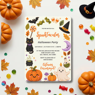Cute Kids Halloween Kostuumfeest Kaart