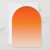 Cute Kids Halloween Night Party Orange Gradient Kaart (Achterkant)
