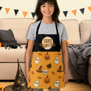 Cute Kids Halloween Schort – Pompoenen, Geesten &