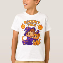 Cute Kids Halloween T-Shirt | Tovenarijongen & Hon