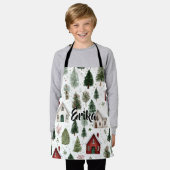 Cute Kids Holiday Apron with Name Schort (Gedragen)