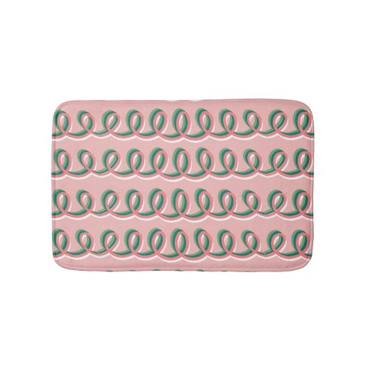 Cute Kid's Looped Pink Bath Rug Badmat (Voorkant)