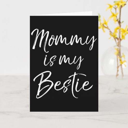 Cute Kids Mom Is My Friend Gift Mommy Is My Ie  Kaart (Gele Bloem)