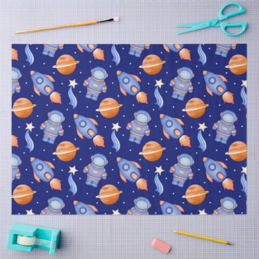 Cute Kids Outer Space Astronaut Tissuepapier (Craft)