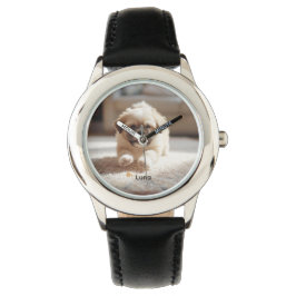 Cute Kid's Personalized Lhasa Apso Horloge