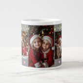 Cute Kids Santa Photo Collage Mug Grote Koffiekop (Voorkant)