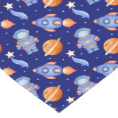 Cute Kids Space Rocket & Astronaut Korte Tafelloper (Hoek)