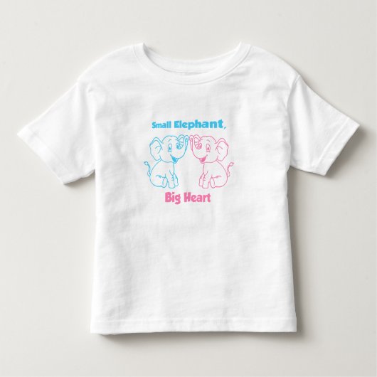 Cute Kids T-Shirt – Toddler Gift Elephant Love (Voorkant)