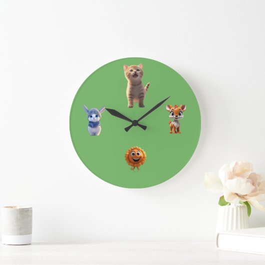 Cute Kids Wall Clock Grote Klok (Huis)