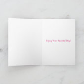 Cute Kids Waving Flowers Birthday Card Kaart (Binnen)