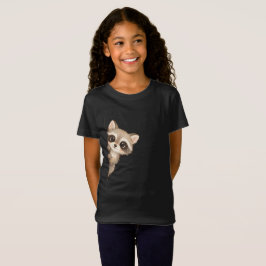 Cute kijkende wasbeer kinder T-shirt