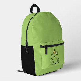 Cute kikker Koningin grappig groen Phonehoesje Bedrukte Rugzak