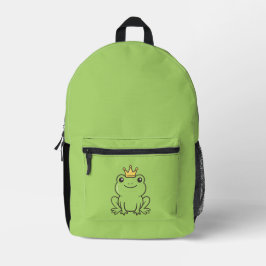 Cute kikker  Koningin grappig groen  Phonehoesje Bedrukte Rugzak