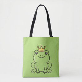Cute kikker  Koningin grappig groen  Phonehoesje Tote Bag