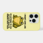Cute Kikker Pad ADHD Humor Vergadering Overlevings iPhone Hoesje (Achterkant horizontaal)