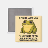 Cute Kikker Pad ADHD Humor Vergadering Overlevings Magneet (Voorkant / Achterkant)