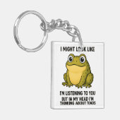 Cute Kikker Pad ADHD Humor Vergadering Overlevings Sleutelhanger (Voorkant Links)