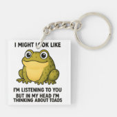 Cute Kikker Pad ADHD Humor Vergadering Overlevings Sleutelhanger (Achterkant)