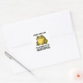 Cute Kikker Pad ADHD Humor Vergadering Overlevings Vierkante Sticker (Envelop)