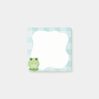 Cute kikker sticky notes, groene post-it notities post-it® notes