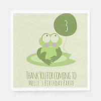 Cute Kikker Verjaardag Groene Ballon Dank Je