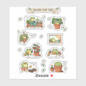 Cute Kikkers Balkonplanten Stickerblad Sticker (Vel)