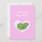 Cute Kikkers in hart Valentijnsdag kaart (Voorkant)