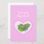 Cute Kikkers in hart Valentijnsdag kaart (Voorkant / Achterkant)